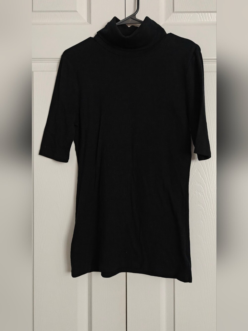 Merona Black Turtleneck Tee, Size L